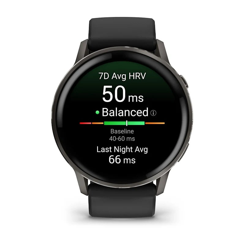 Умные часы Garmin Venu 4 45mm Slate with Black Silicone Band (010-03014-00)