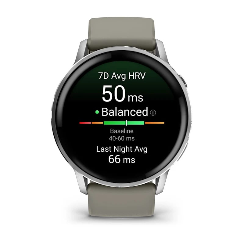 Умные часы Garmin Venu 4 45mm Silver with Silver Gray Silicone Band (010-03014-01)