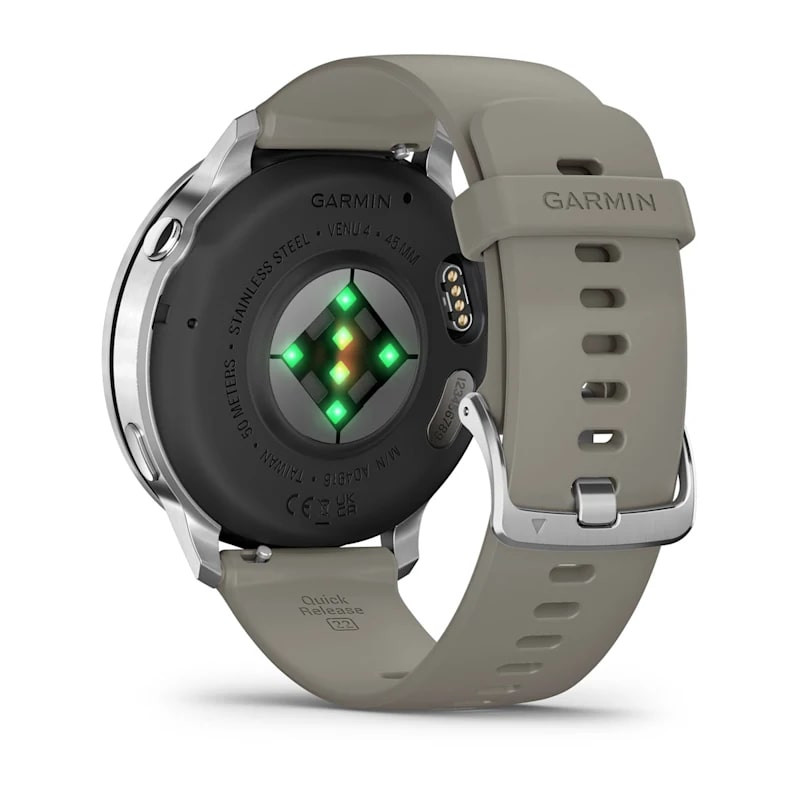 Умные часы Garmin Venu 4 45mm Silver with Silver Gray Silicone Band (010-03014-01)