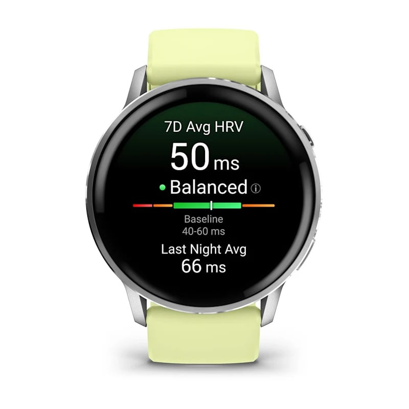 Умные часы Garmin Venu 4 45mm Silver with Citron Silicone Band (010-03014-02)