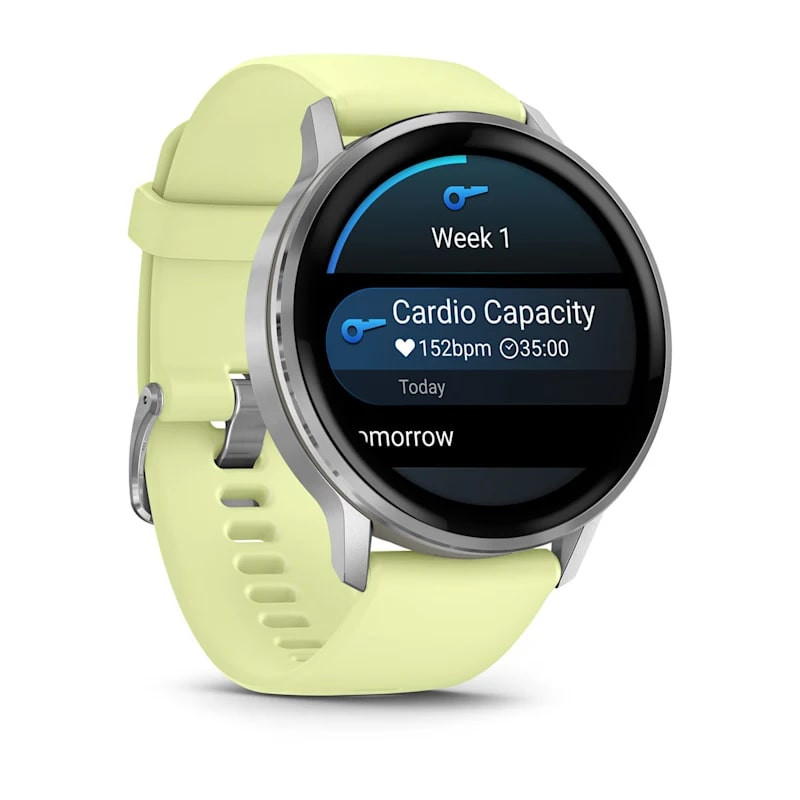 Умные часы Garmin Venu 4 45mm Silver with Citron Silicone Band (010-03014-02)
