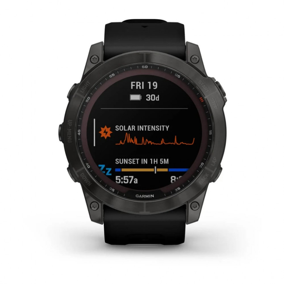 Умные часы Garmin Fenix 7X 51mm SOLAR Sapphire Carbon Gray DLC Titanium with Black Band (010-02541-11)