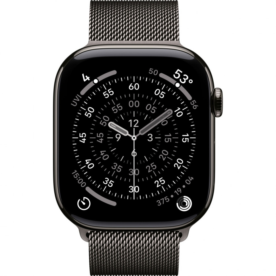 Умные часы Apple Watch Series 11 46mm Slate Titanium Case with Slate Milanese Loop (S/M)