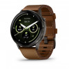 Умные часы Garmin Venu 4 45mm Slate with Black Silicone Band and Brown Leather Band (010-03014-03)