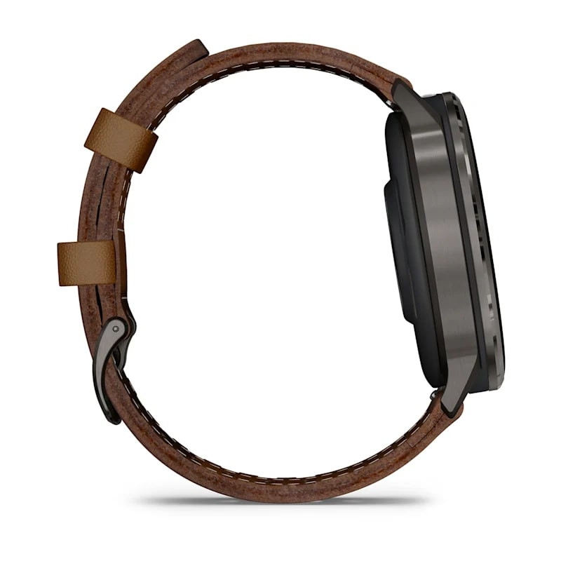 Умные часы Garmin Venu 4 45mm Slate with Black Silicone Band and Brown Leather Band (010-03014-03)