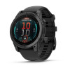Умные часы Garmin Fenix E 47mm AMOLED Slate Gray Steel with Black Silicone Band (010-03025-03)