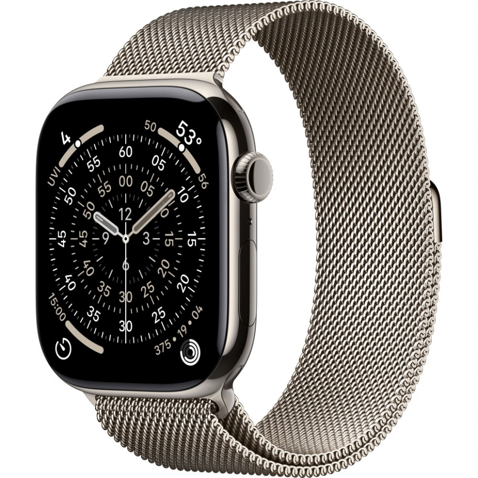 Умные часы Apple Watch Series 11 46mm Natural Titanium Case with Natural Milanese Loop (M/L)