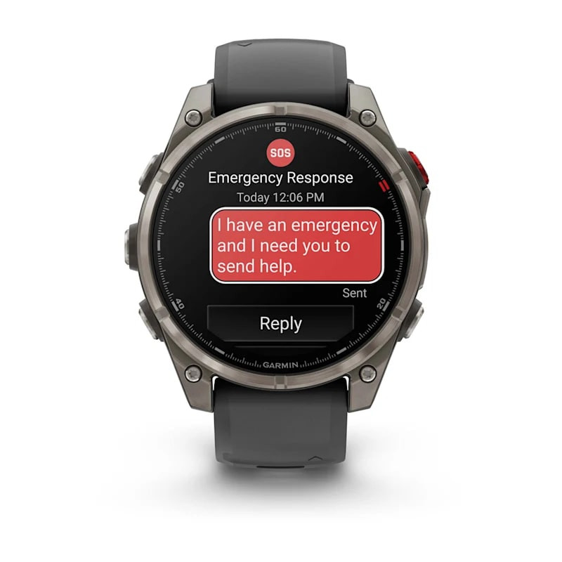 Умные часы Garmin Fenix 8 Pro 47mm AMOLED Sapphire Titanium with Graphite/Black Silicone Band (010-03198-10)