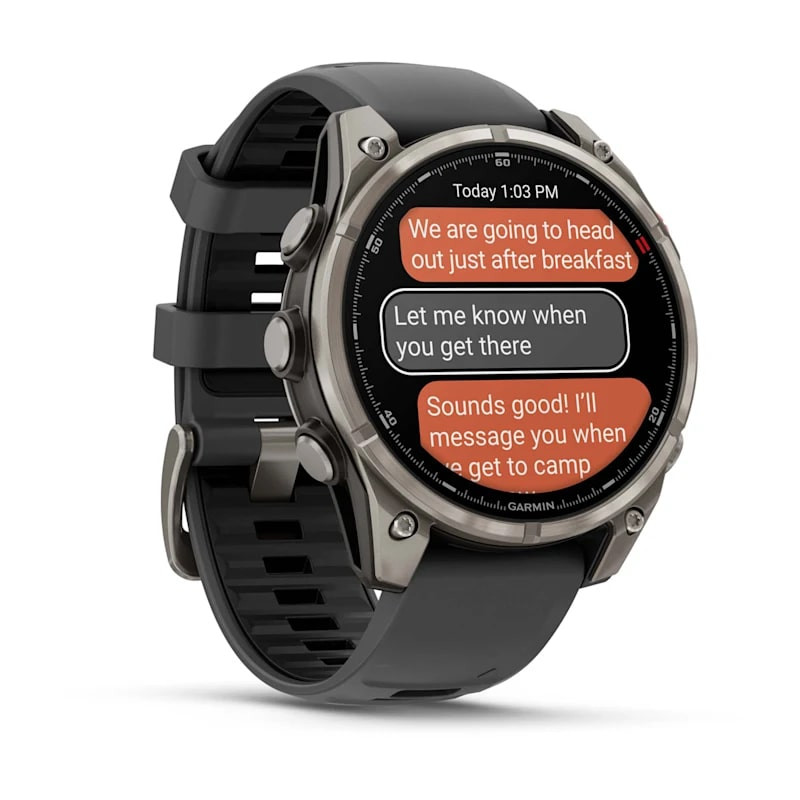 Умные часы Garmin Fenix 8 Pro 47mm AMOLED Sapphire Titanium with Graphite/Black Silicone Band (010-03198-10)
