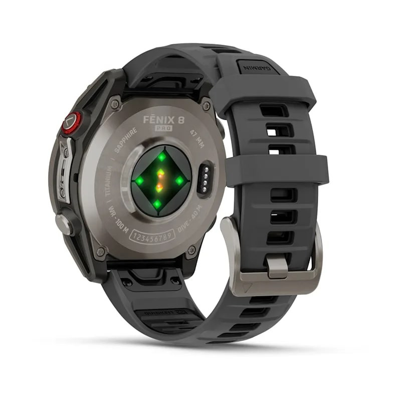 Умные часы Garmin Fenix 8 Pro 47mm AMOLED Sapphire Titanium with Graphite/Black Silicone Band (010-03198-10)