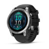 Умные часы Garmin Fenix E 47mm AMOLED Stainless Steel with Black Silicone Band (010-03025-02)