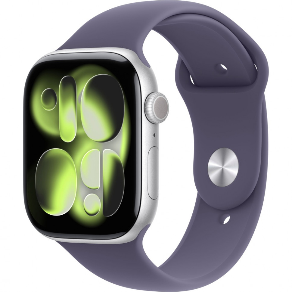 Умные часы Apple Watch Series 11 46mm Silver Aluminum Case with Purple Fog Sport Band (M/L)