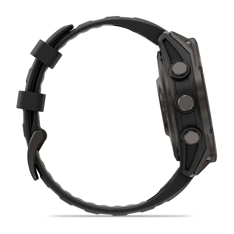 Умные часы Garmin Fenix 8 Pro 47mm AMOLED Sapphire Carbon Gray DLC Titanium with Black/Pebble Gray Silicone Band (010-03198-00)