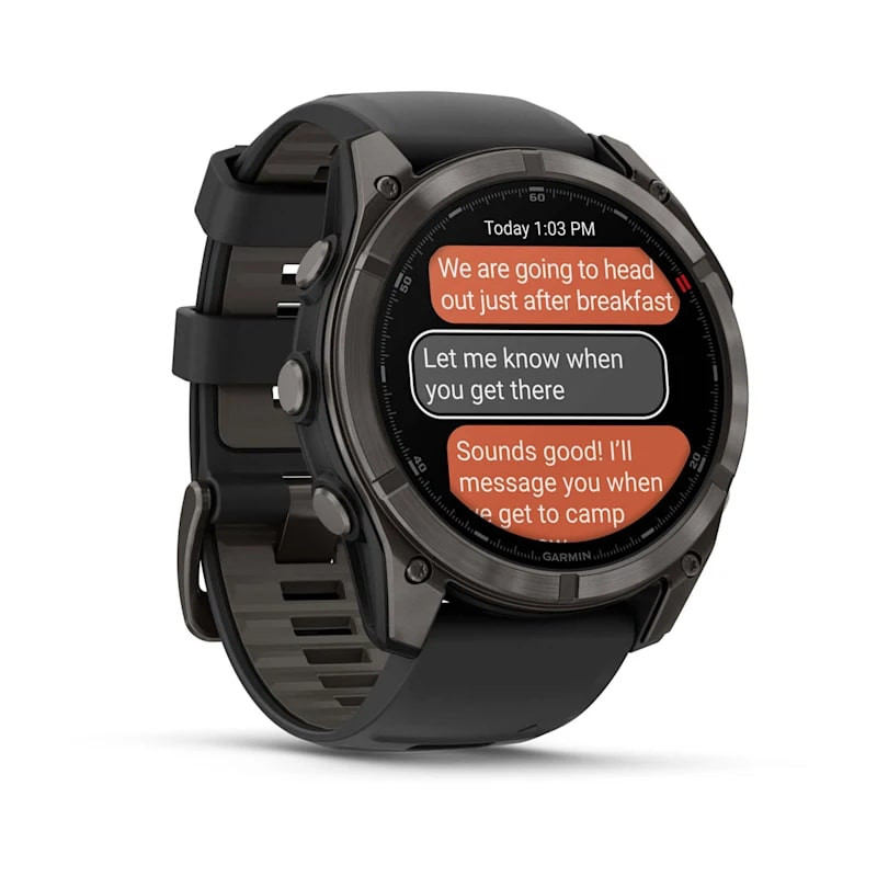 Умные часы Garmin Fenix 8 Pro 51mm AMOLED Sapphire Carbon Gray DLC Titanium with Black/Pebble Gray Silicone Band (010-03199-00)