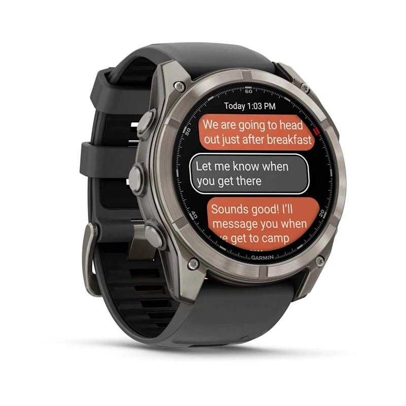 Умные часы Garmin Fenix 8 Pro 51mm AMOLED Sapphire Titanium with Graphite/Black Silicone Band (010-03199-10)