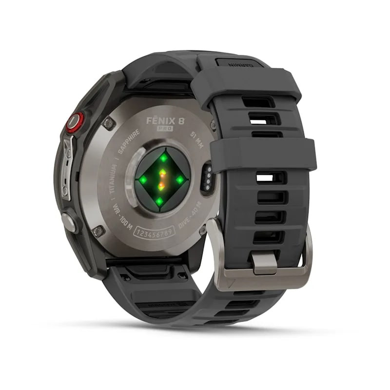 Умные часы Garmin Fenix 8 Pro 51mm AMOLED Sapphire Titanium with Graphite/Black Silicone Band (010-03199-10)
