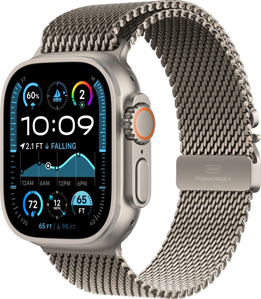Умные часы Apple Watch Ultra 2 2024 49mm Natural Titanium Case with Natural Titanium Milanese Loop (S)