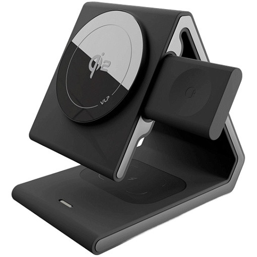 Беспроводное зарядное устройство VLP Delta Power 3 в 1 MagSafe Qi2 Черный