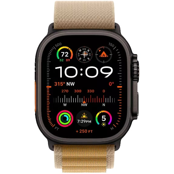 Умные часы Apple Watch Ultra 2 2024 49mm Black Titanium Case with Tan Alpine Loop (M)