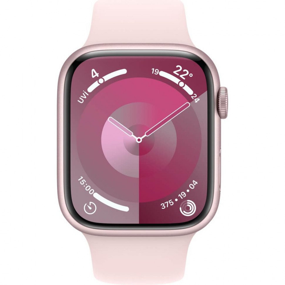 Умные часы Apple Watch Series 9 41mm Pink Aluminum Case with Pink Sport Band (M/L)