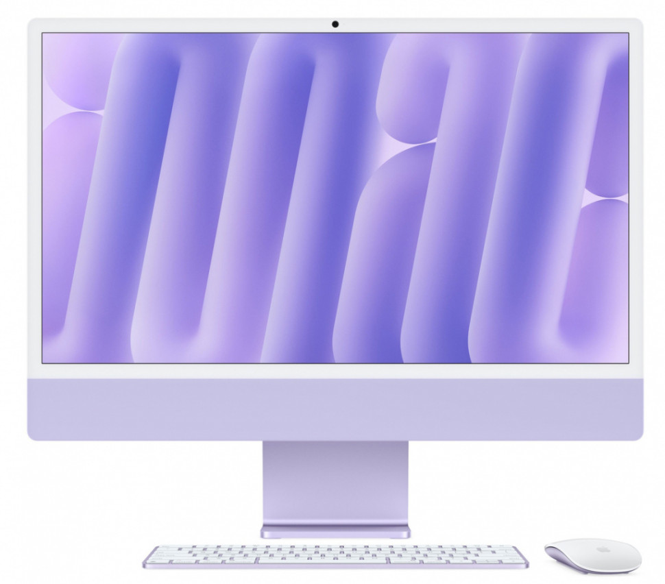 Моноблок Apple iMac 24" 2024 Retina 4.5K MWUH3 (M4 8-core GPU, 16/256GB) Фиолетовый