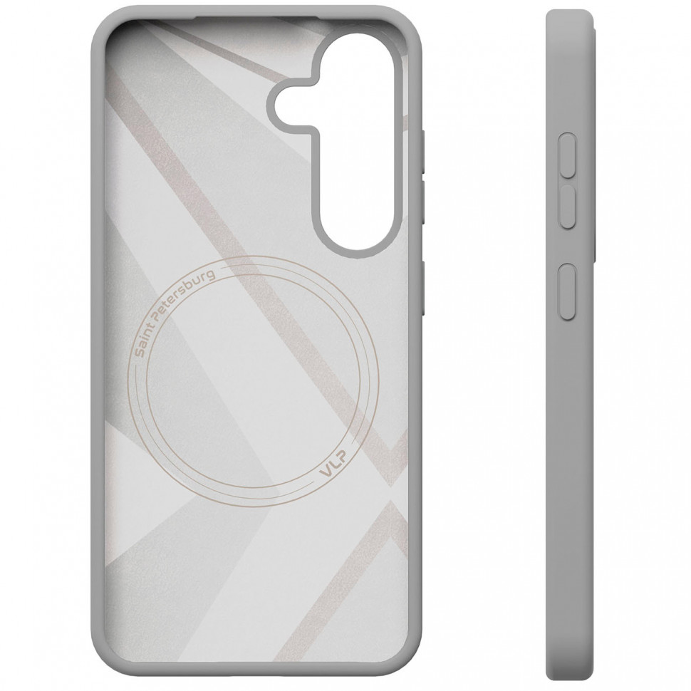 Чехол защитный VLP Aster Case с MagSafe для Samsung Galaxy S25 Серый