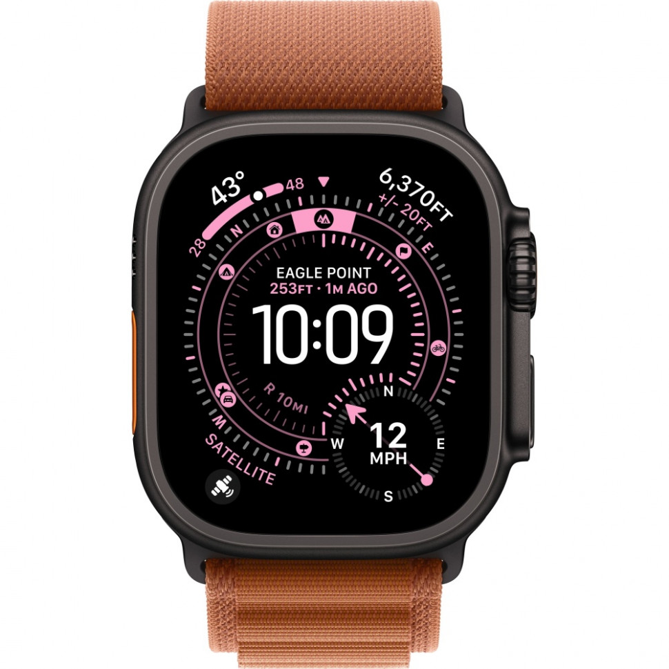 Умные часы Apple Watch Ultra 3 2025 49mm Black Titanium Case with Terra Cotta Alpine Loop (L)