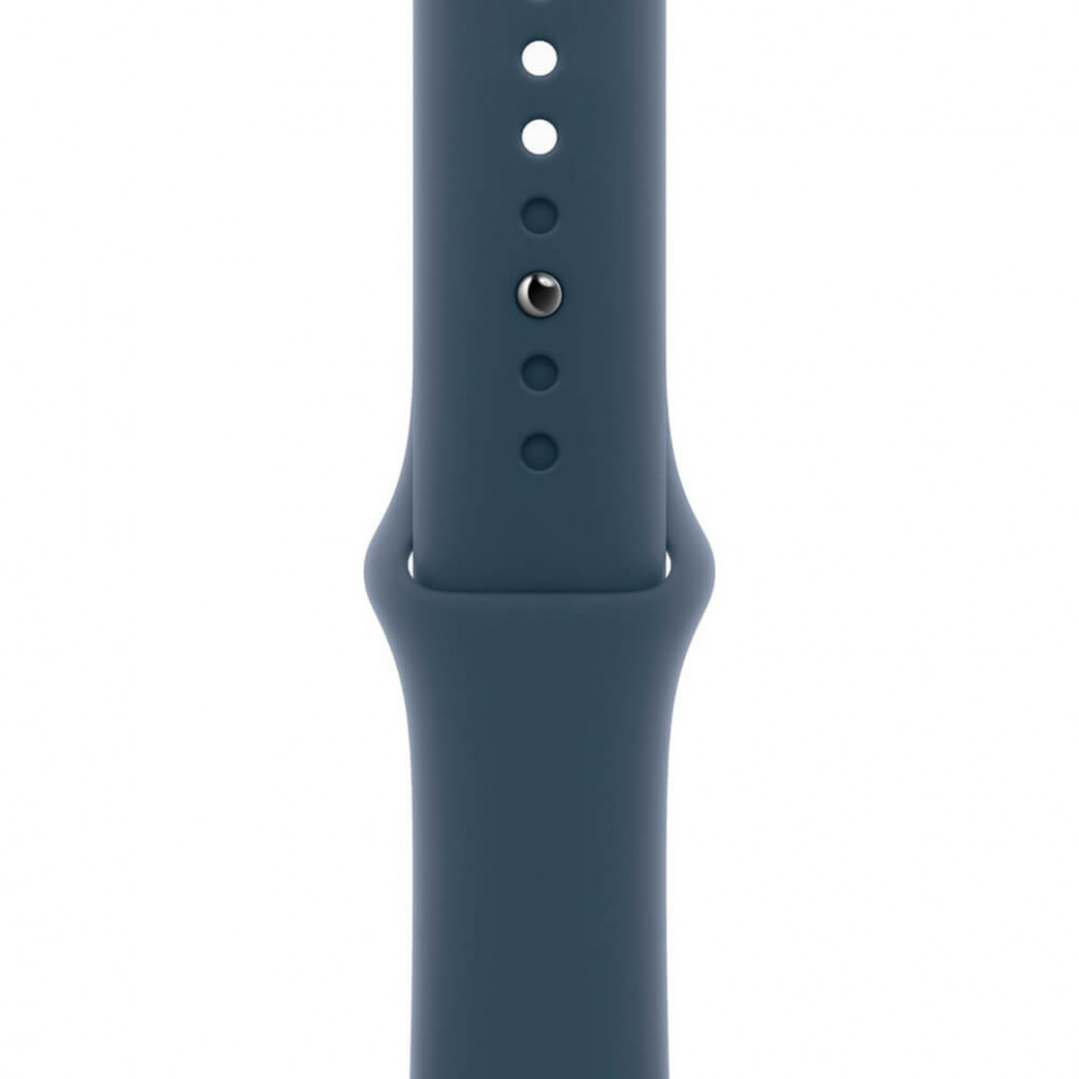 Умные часы Apple Watch Series 9 45mm Silver Aluminum Case with Storm Blue Sport Band (M/L)