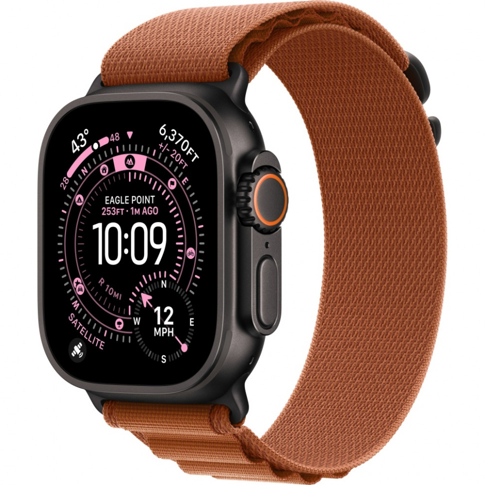 Умные часы Apple Watch Ultra 3 2025 49mm Black Titanium Case with Terra Cotta Alpine Loop (M)