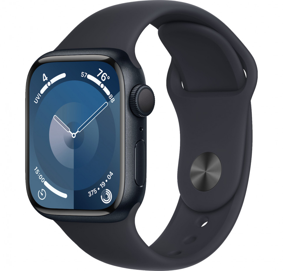 Умные часы Apple Watch Series 9 41mm Midnight Aluminum Case with Midnight Sport Band (M/L)