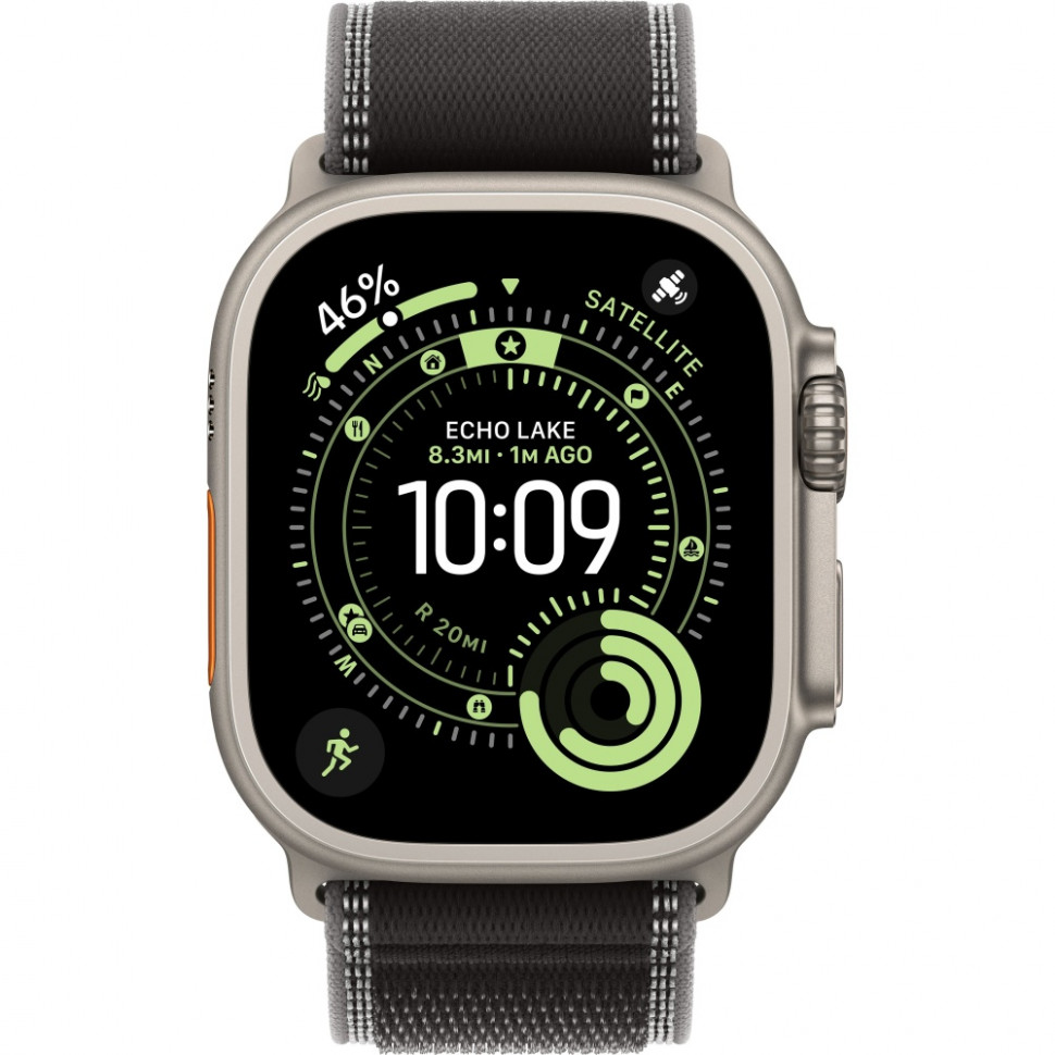 Умные часы Apple Watch Ultra 3 2025 49mm Natural Titanium Case with Black/Charcoal Trail Loop (S/M)
