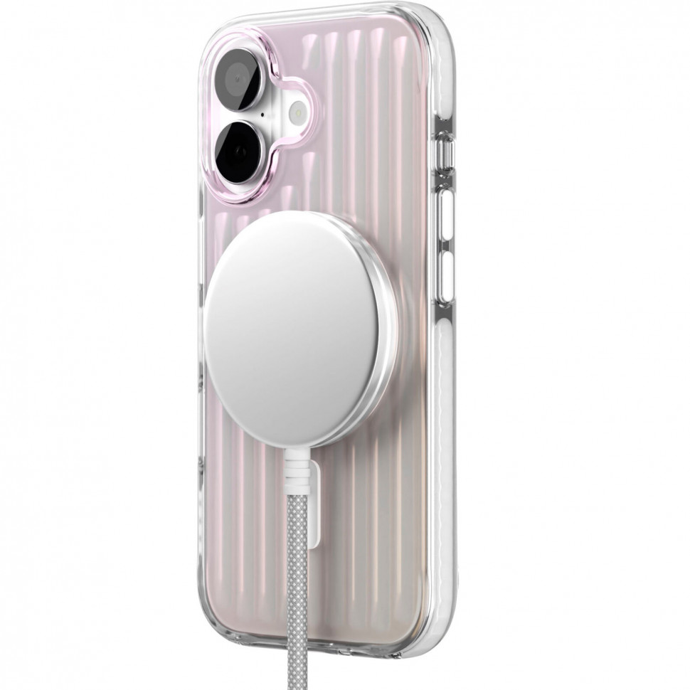 Чехол защитный VLP Pulse Case MagSafe для iPhone 17 Перламутровый
