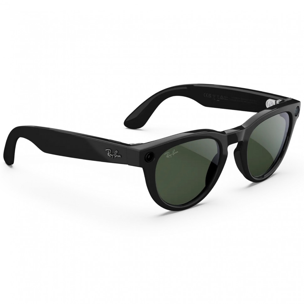 Умные очки Ray-Ban Headliner (Gen 2) Shiny Black Clear/Graphite Green Transitions (RW4013)
