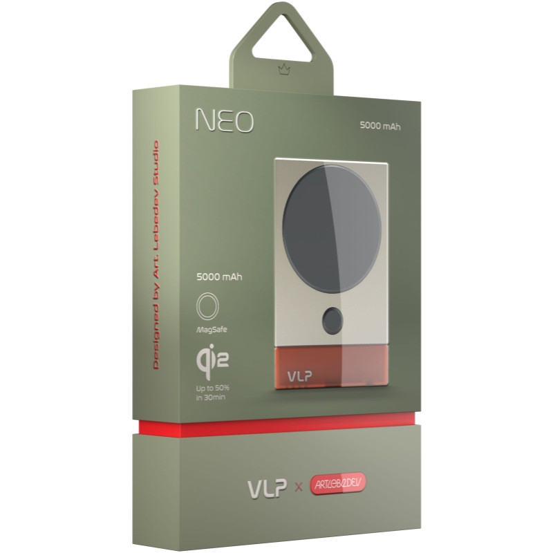 Внешний аккумулятор VLP NEO MagSafe Qi2 5000 мАч Серый