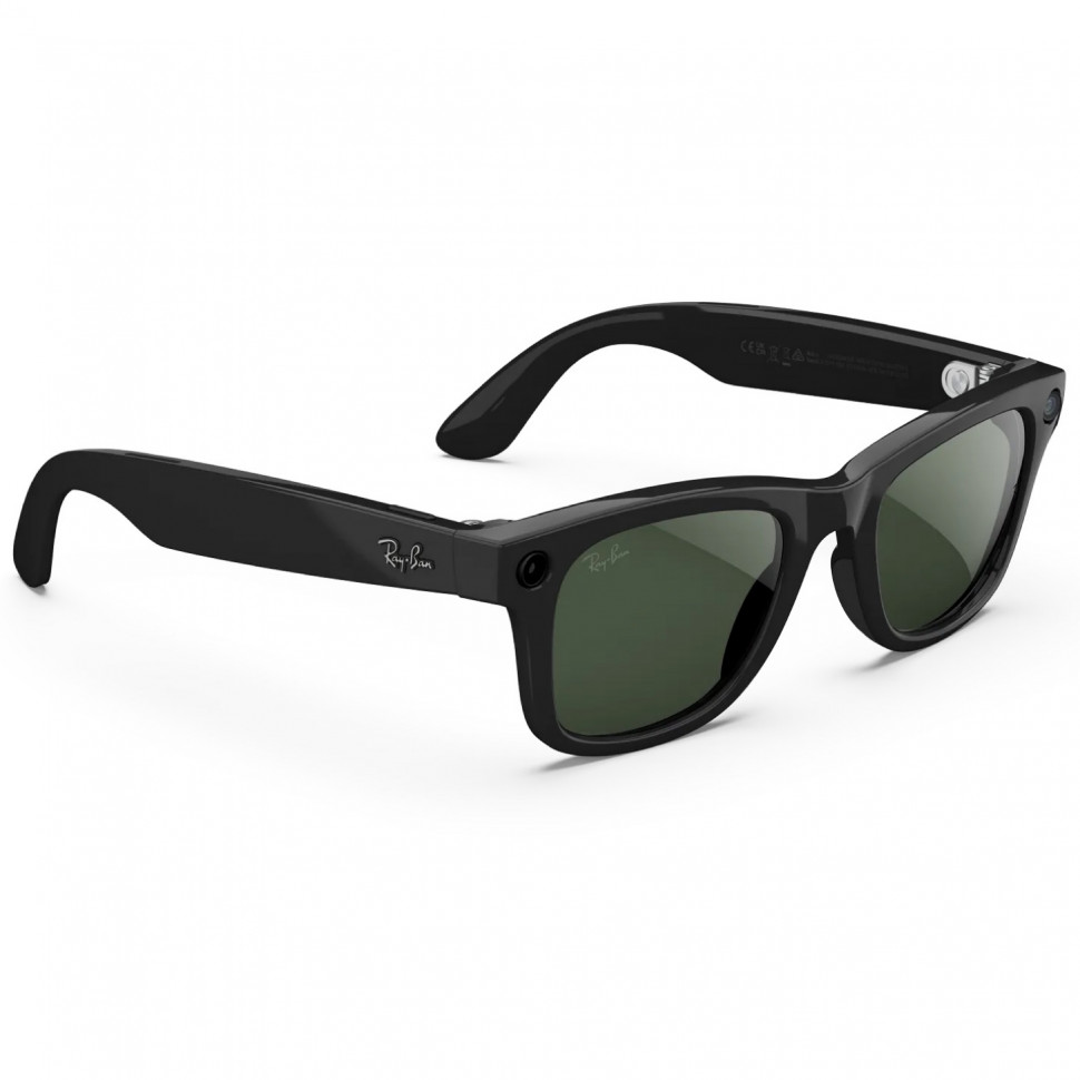 Умные очки Ray-Ban Wayfarer (Gen 2) Shiny Black Clear/Graphite Green Transitions (L)