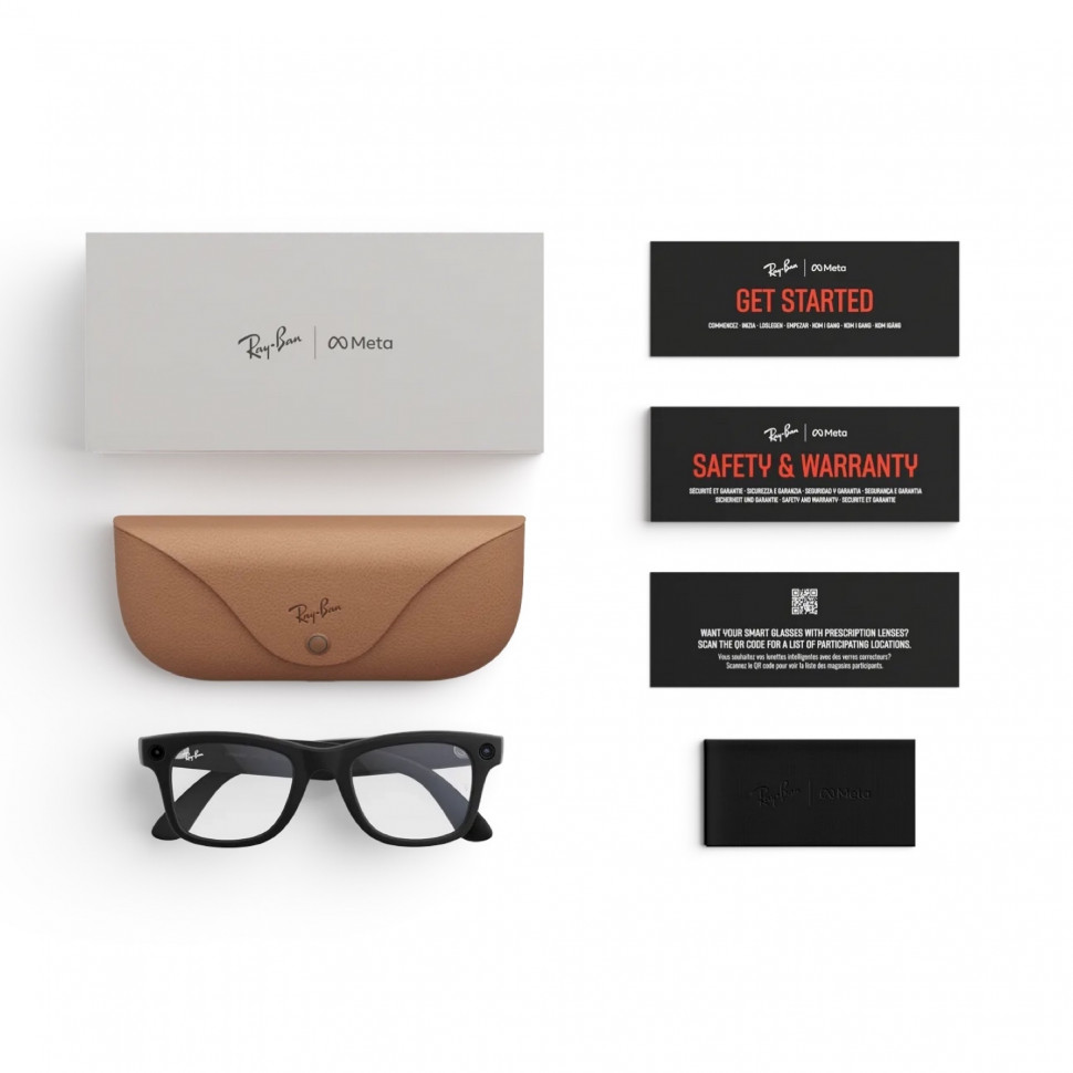 Умные очки Ray-Ban Wayfarer (Gen 2) Matte Black Clear (L)