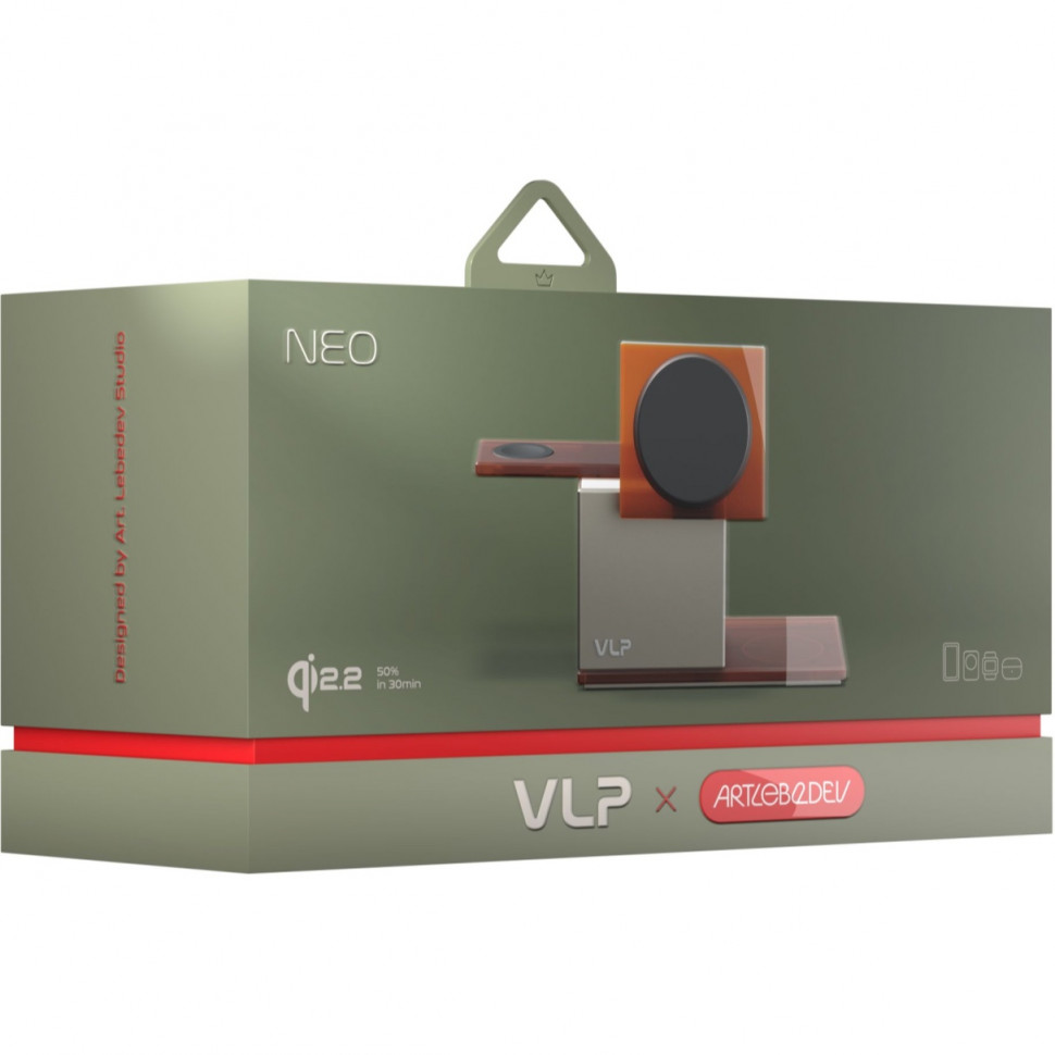 Беспроводное зарядное устройство VLP NEO 3 в 1 Qi2.2 Серый
