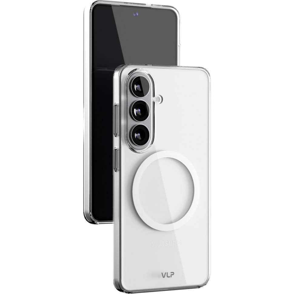 Чехол защитный VLP Puro Case с MagSafe для Samsung Galaxy S26 Прозрачный