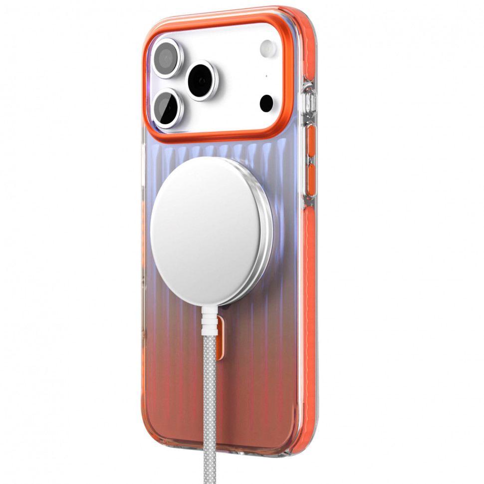 Чехол защитный VLP Pulse Case MagSafe для iPhone 17 Pro Max Оранжевый