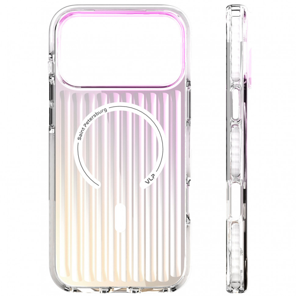Чехол защитный VLP Pulse Case MagSafe для iPhone 17 Pro Max Перламутровый
