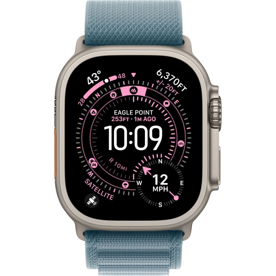 Умные часы Apple Watch Ultra 3 2025 49mm Natural Titanium Case with Light Blue Alpine Loop (L)