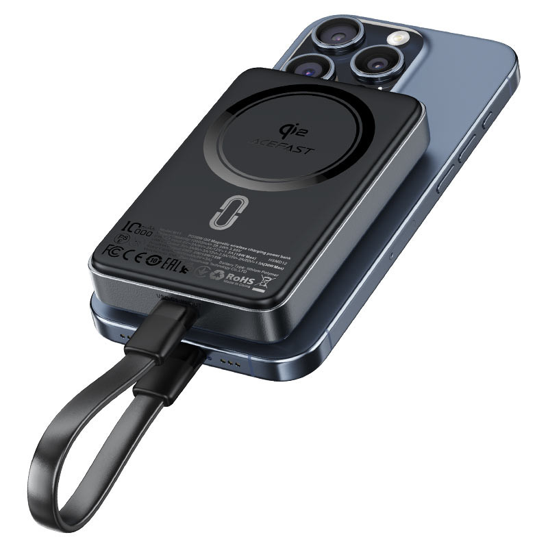 Внешний аккумулятор ACEFAST M11 PWRup PD30W Qi2 15W 10000 мАч Черный