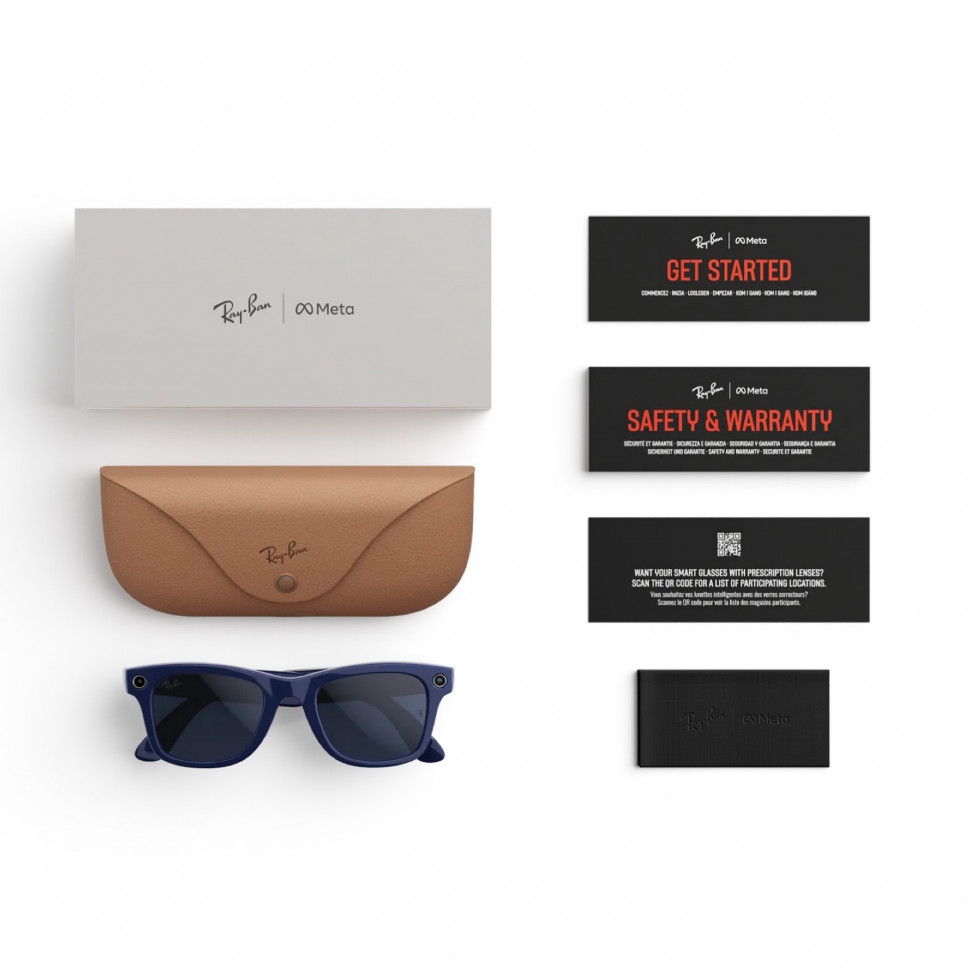 Умные очки Ray-Ban Wayfarer (Gen 2) Shiny Cosmic Blue Clear/Sapphire Transitions (L)