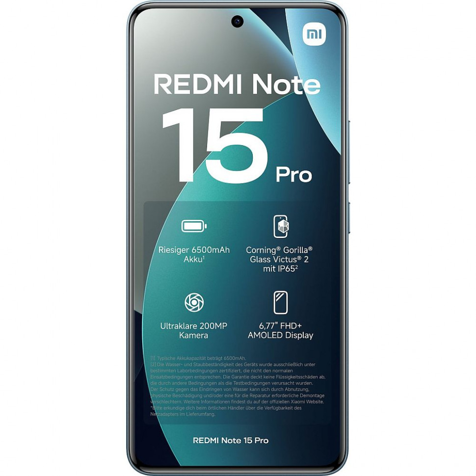 Смартфон Xiaomi Redmi Note 15 Pro 4G 12/256GB Голубой (Glacier Blue)