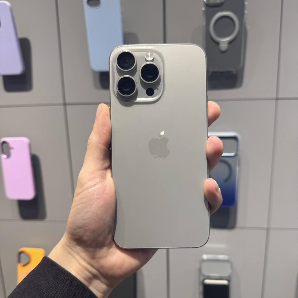 Смартфон Apple iPhone 15 Pro Max 256GB Натуральный титан (Natural Titanium) DualSim (Б/У)