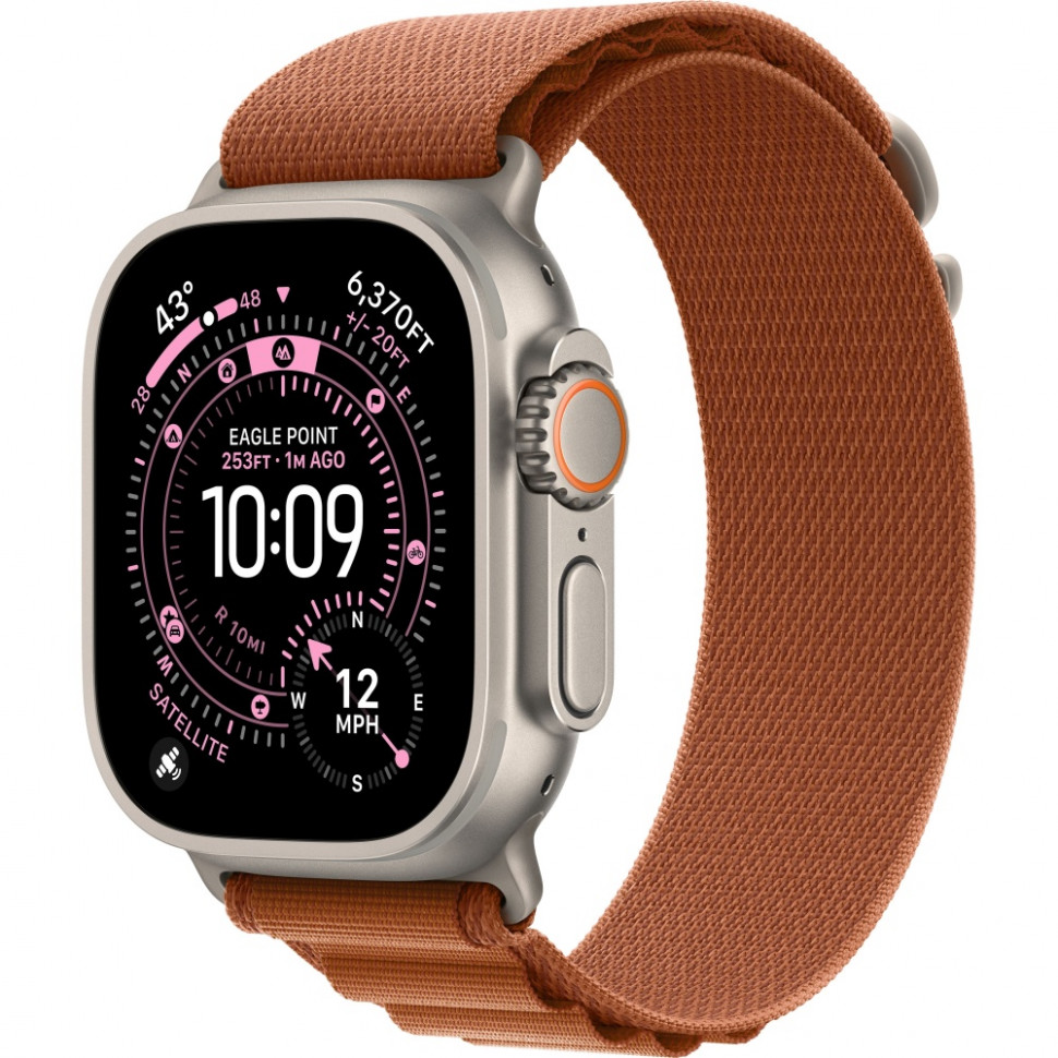 Умные часы Apple Watch Ultra 3 2025 49mm Natural Titanium Case with Terra Cotta Alpine Loop (M)
