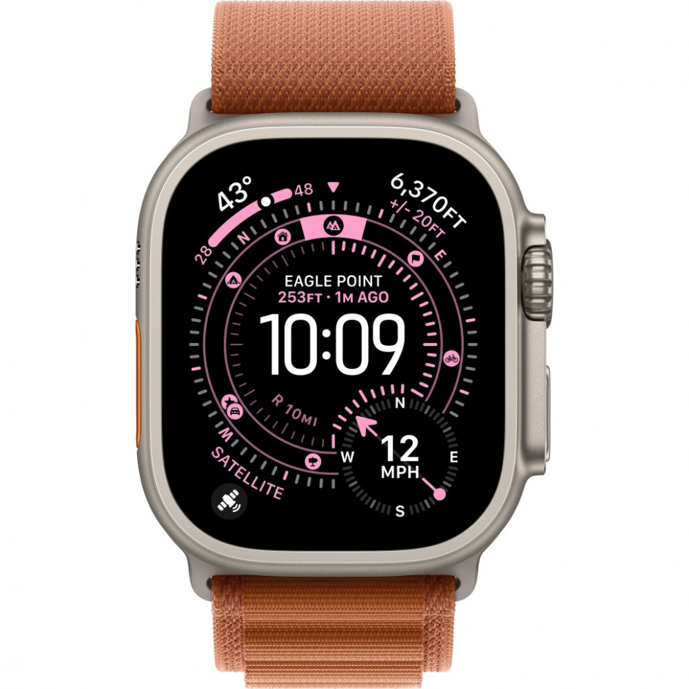 Умные часы Apple Watch Ultra 3 2025 49mm Natural Titanium Case with Terra Cotta Alpine Loop (M)