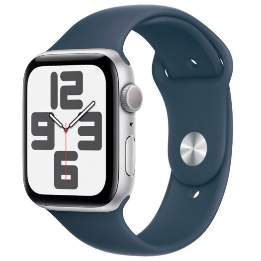 Умные часы Apple Watch SE 2023 40mm Silver Aluminum Case with Storm Blue Sport Band (M/L)