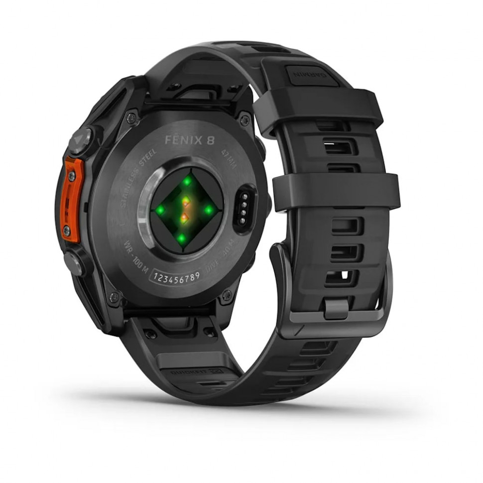 Умные часы Garmin Fenix 8 47mm AMOLED Slate Gray with Black Silicone Band (010-02904-00)
